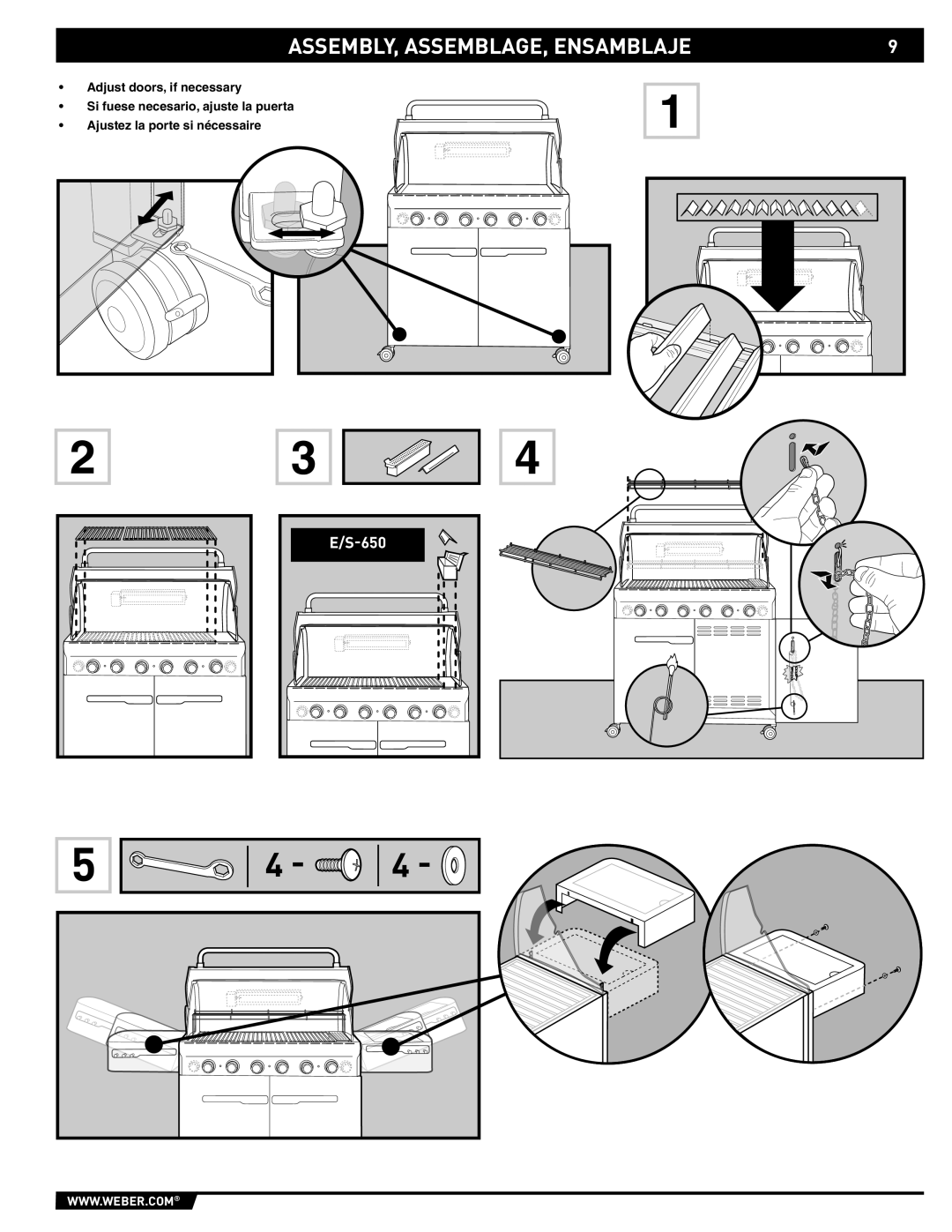 Weber E/S 650 manual ASSEMBLY, ASSEMBLAGE, Ensamblaje 