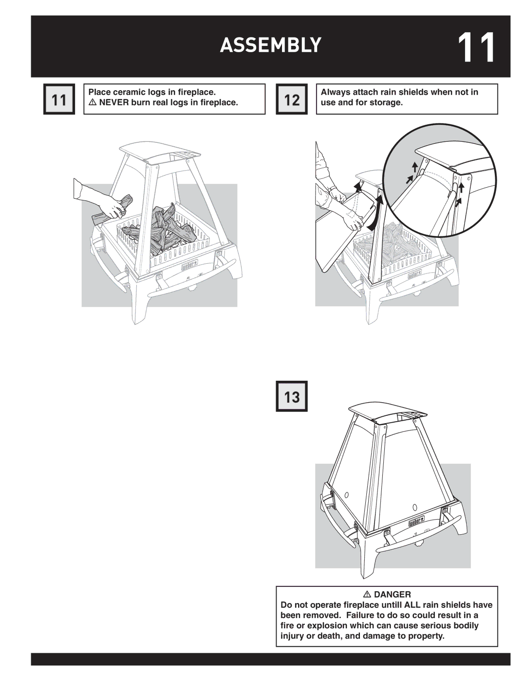 Weber FLAME manual Assembly 