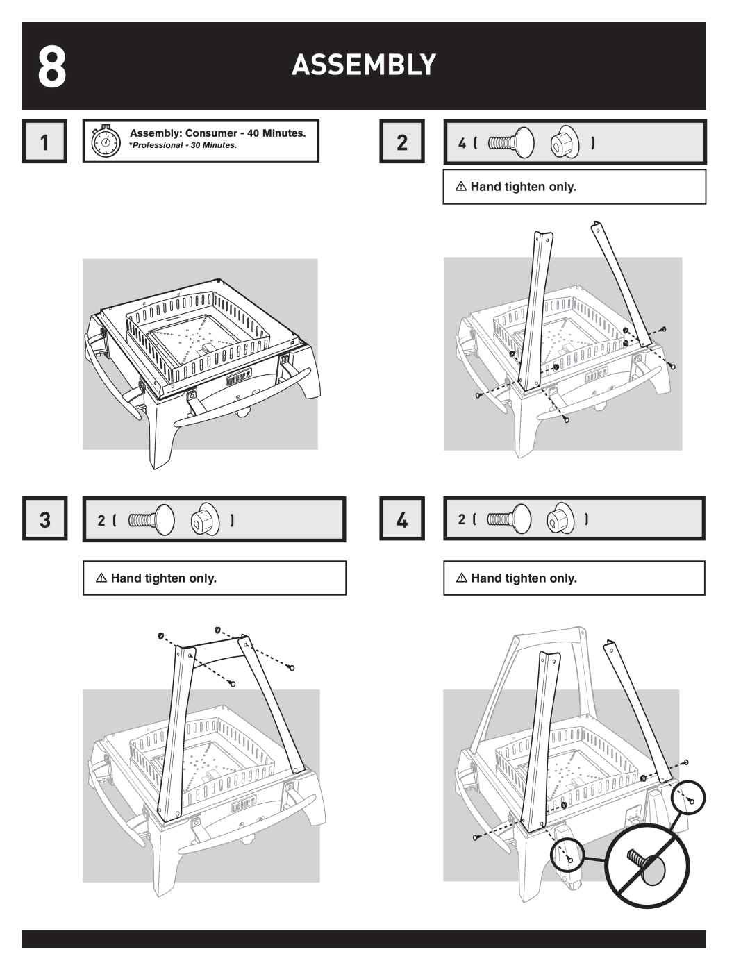 Weber FLAME manual Assembly 