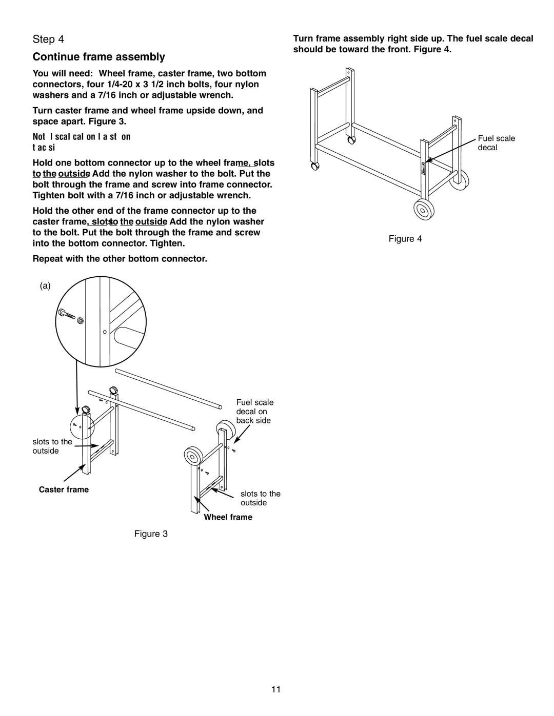 Weber FT 600 owner manual Continue frame assembly 