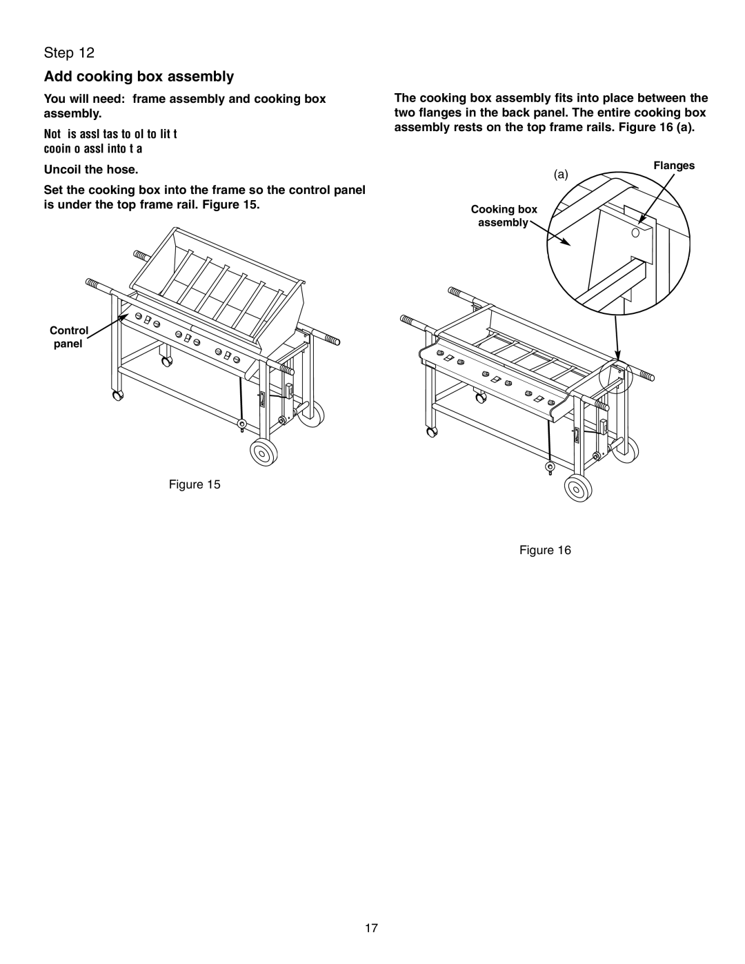 Weber FT 600 owner manual Add cooking box assembly 