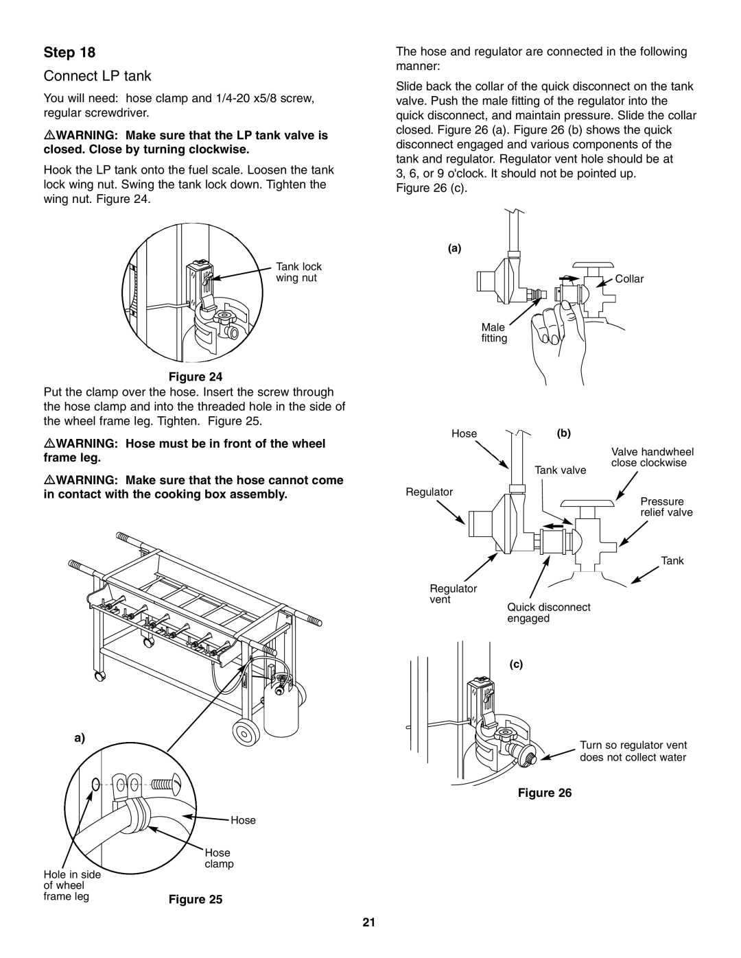 Weber FT 600 owner manual Connect LP tank 