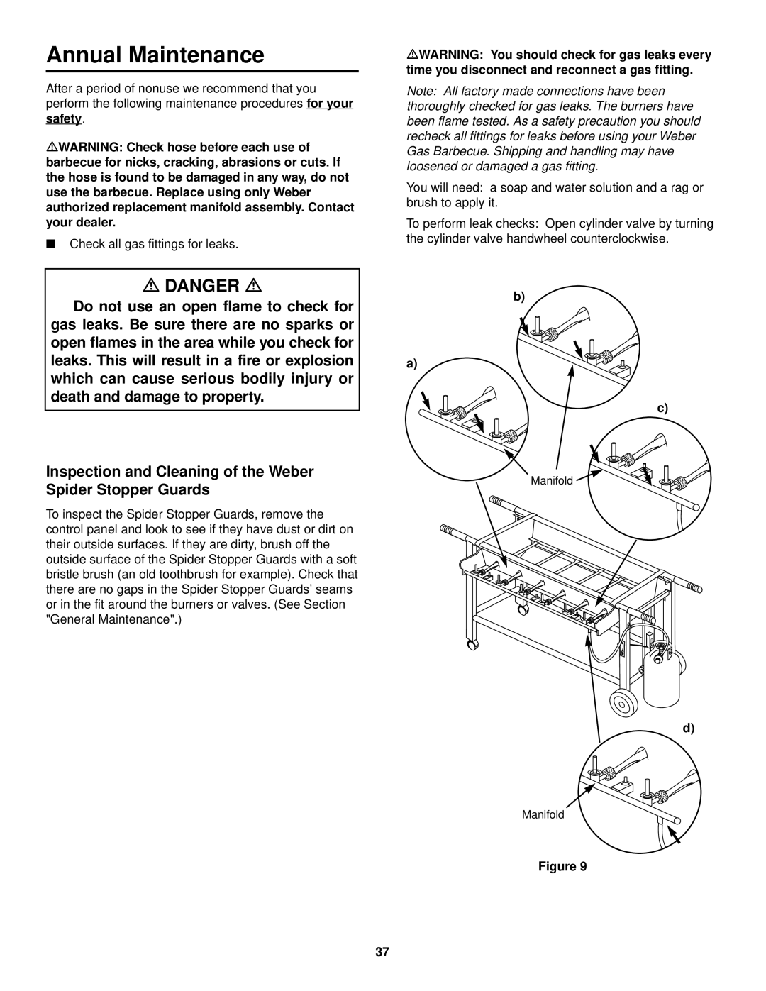 Weber FT 600 owner manual Annual Maintenance 