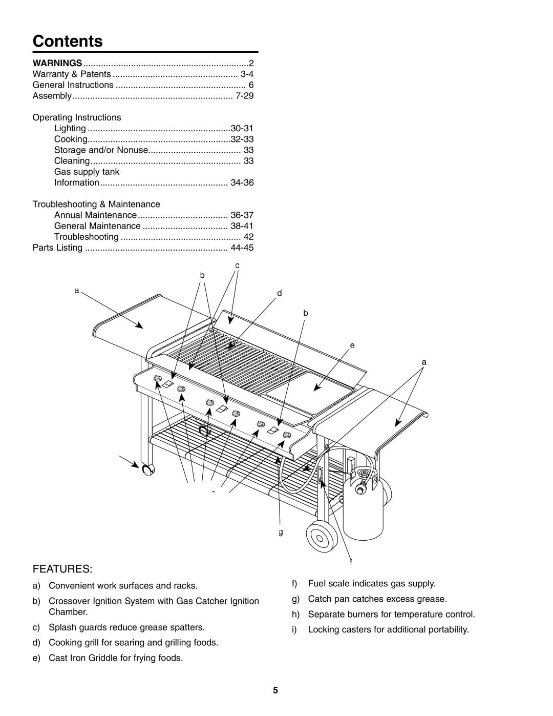 Weber FT 600 owner manual Contents 