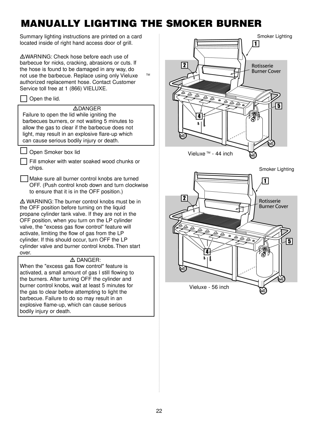 Weber Gas Burner manual Manually Lighting the Smoker Burner 