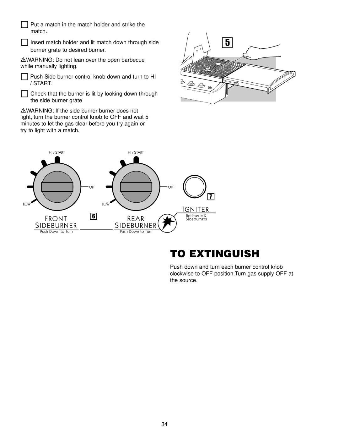 Weber Gas Burner manual To Extinguish 