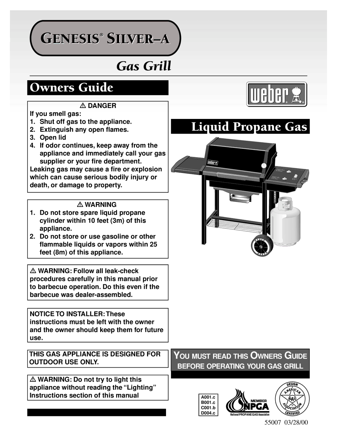 Weber Gas Grill manual 