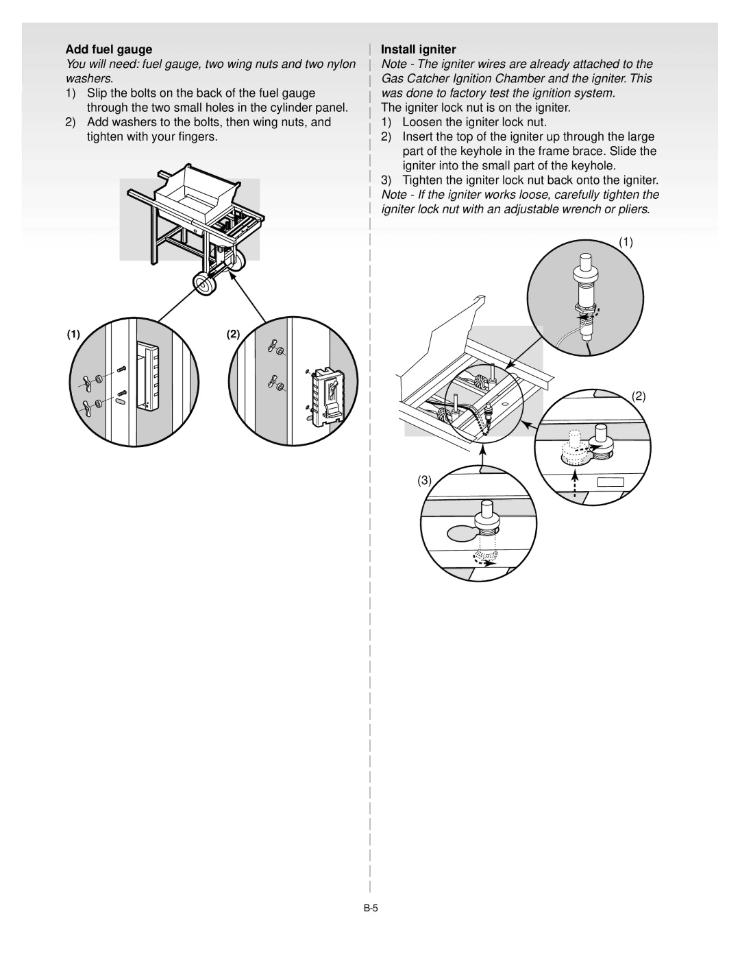 Weber Gas Grill manual Add fuel gauge, Install igniter 