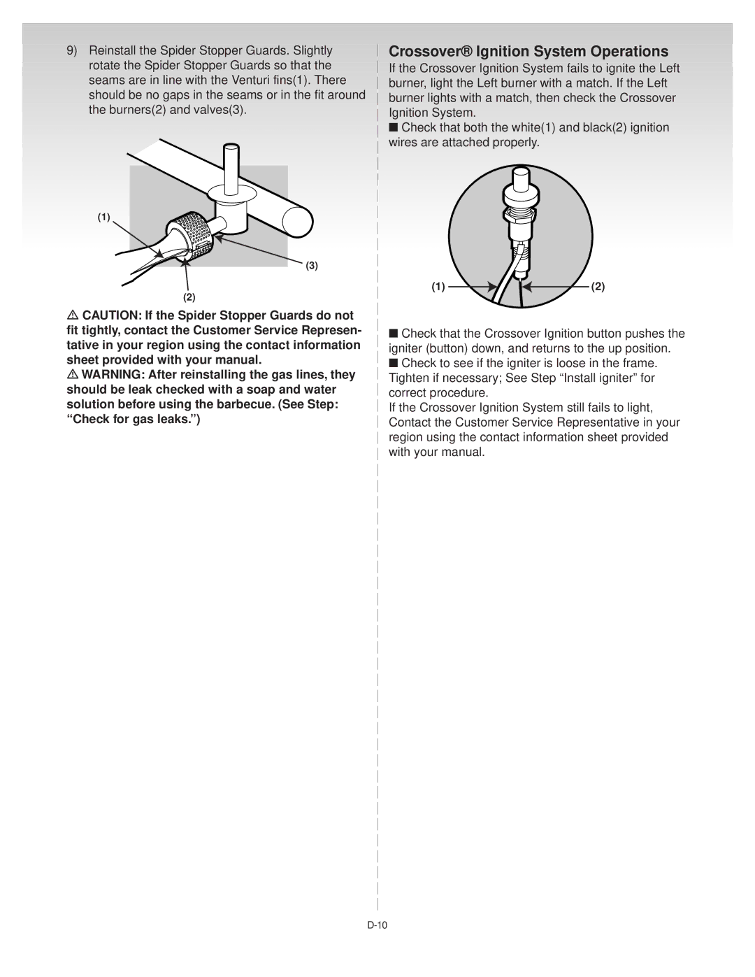 Weber Gold B manual Crossover Ignition System Operations 