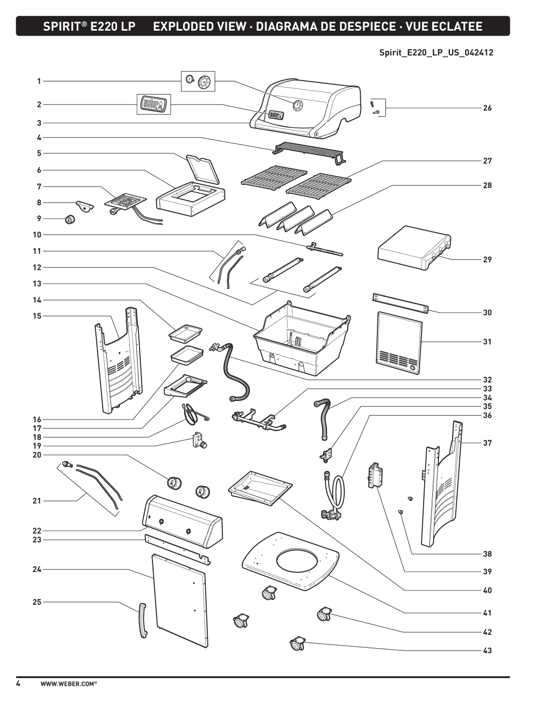 Weber PL - PG. 59 57205 manual SpiritE220LPUS042412 