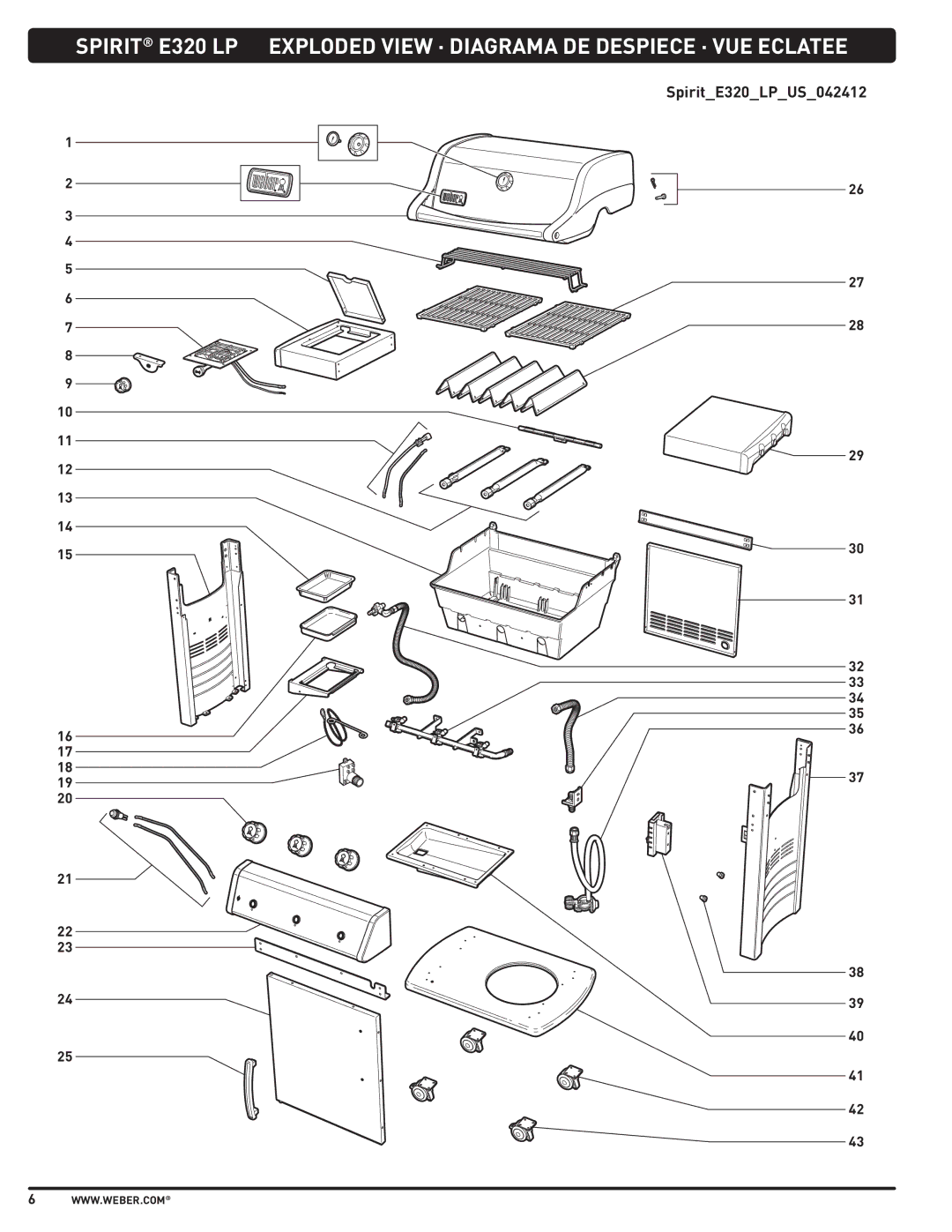 Weber PL - PG. 59 57205 manual SpiritE320LPUS042412 