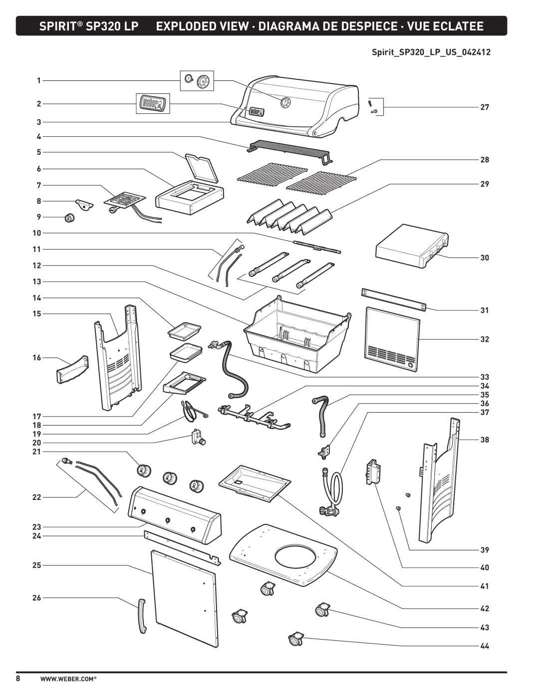 Weber PL - PG. 59 57205 manual SpiritSP320LPUS042412 