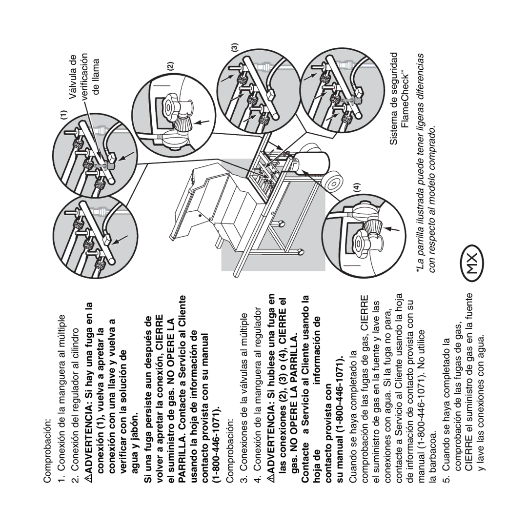 Weber Hose and Regulator Replacement, QCC1 manual Sistema de seguridad FlameCheck 