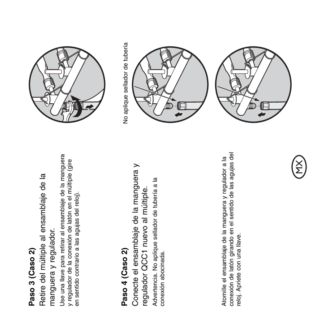 Weber Hose and Regulator Replacement, QCC1 manual Paso 3 Caso 