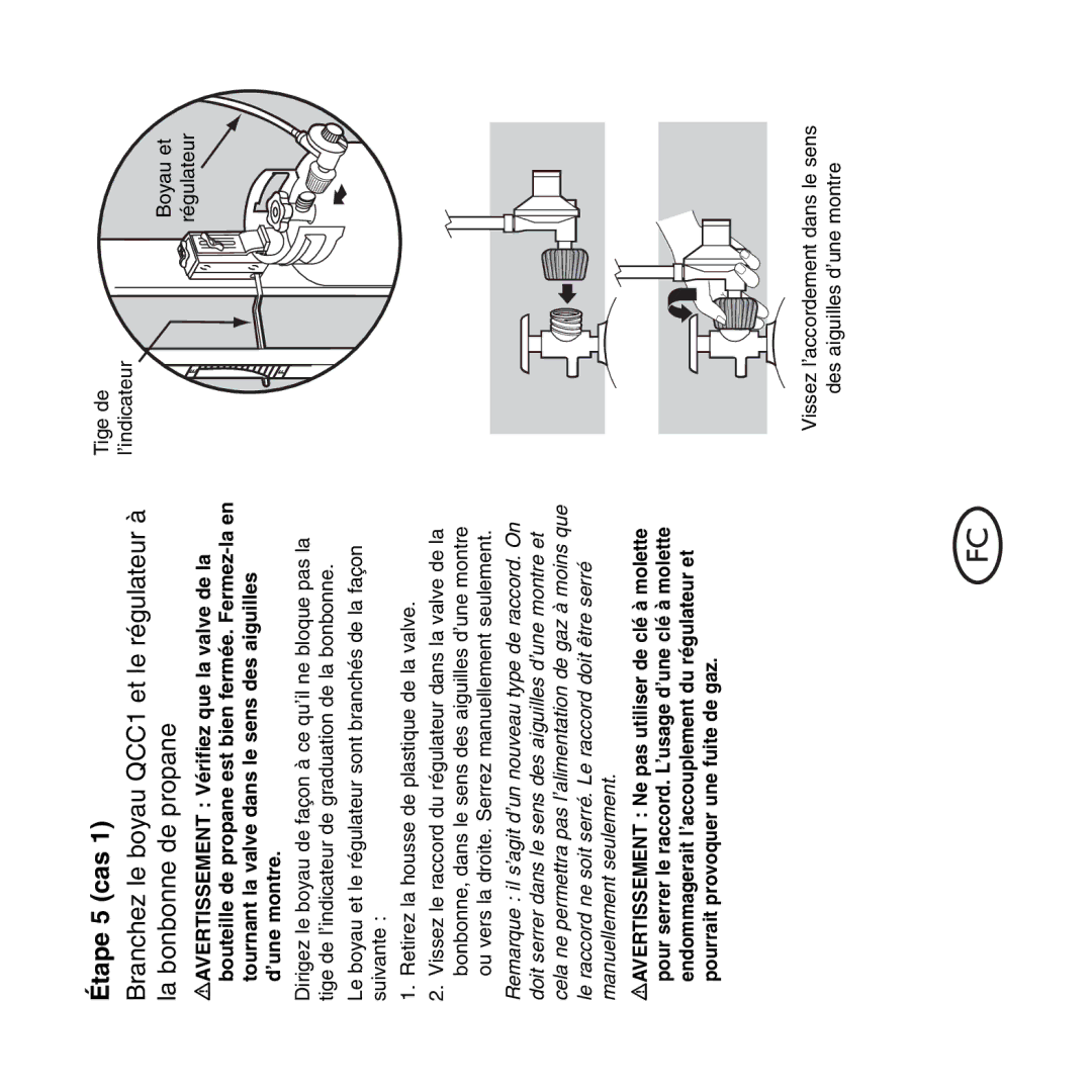 Weber Hose and Regulator Replacement, QCC1 manual Étape 5 cas 