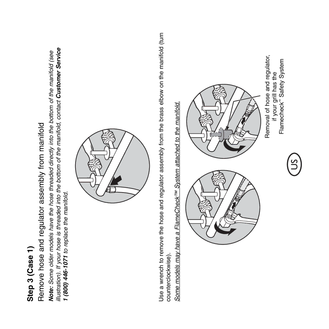 Weber Hose and Regulator Replacement, QCC1 manual Remove hose and regulator assembly from manifold 