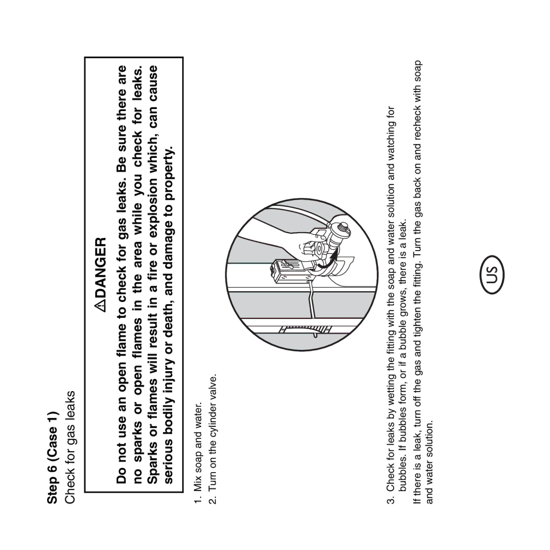 Weber QCC1, Hose and Regulator Replacement manual Check for gas leaks 