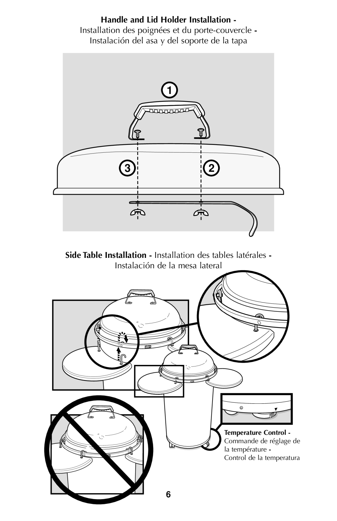 Weber Refrigerator manual Handle and Lid Holder Installation 