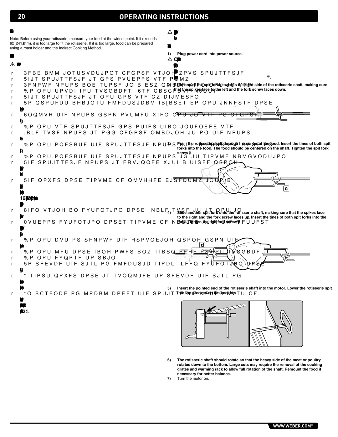 Weber S-460 manual Operating Instructions 