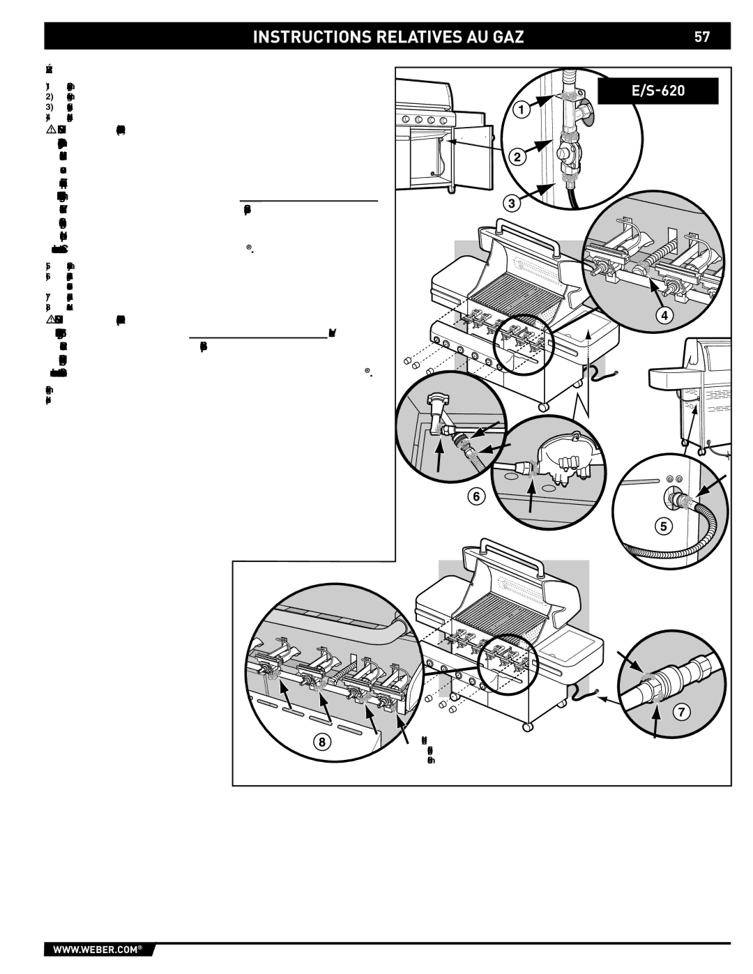 Weber S-620TM manual Vérifiez 