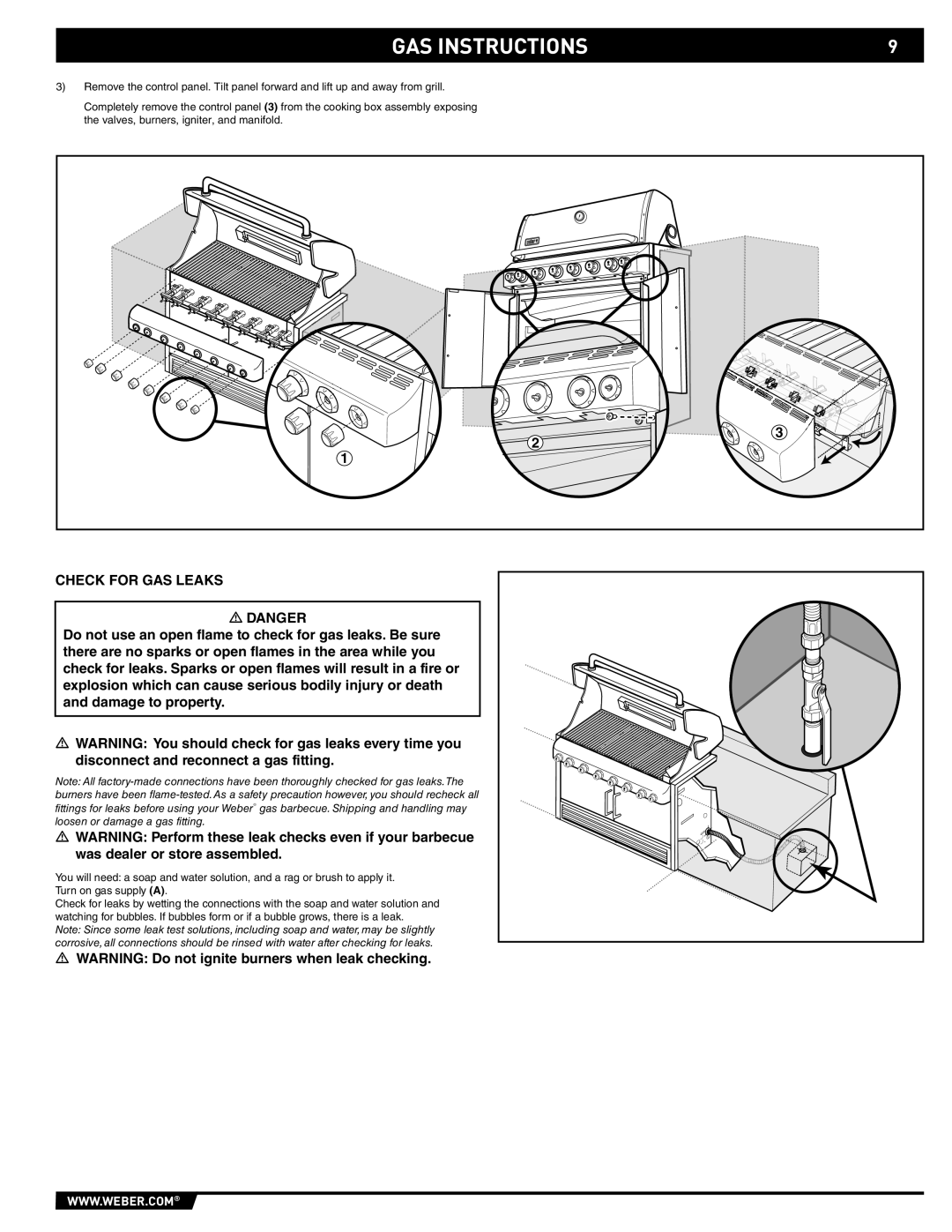 Weber 43157, S-640-NG manual GAS Instructions 