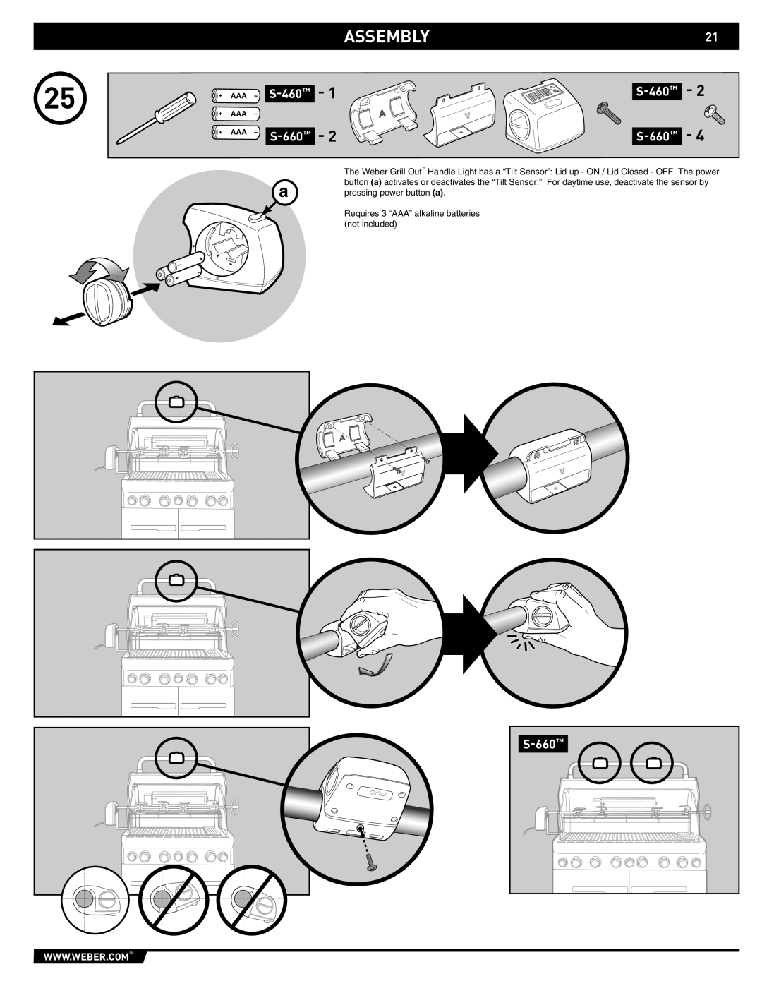 Weber S-460TM, S-660TM manual ASSEMBLY21 