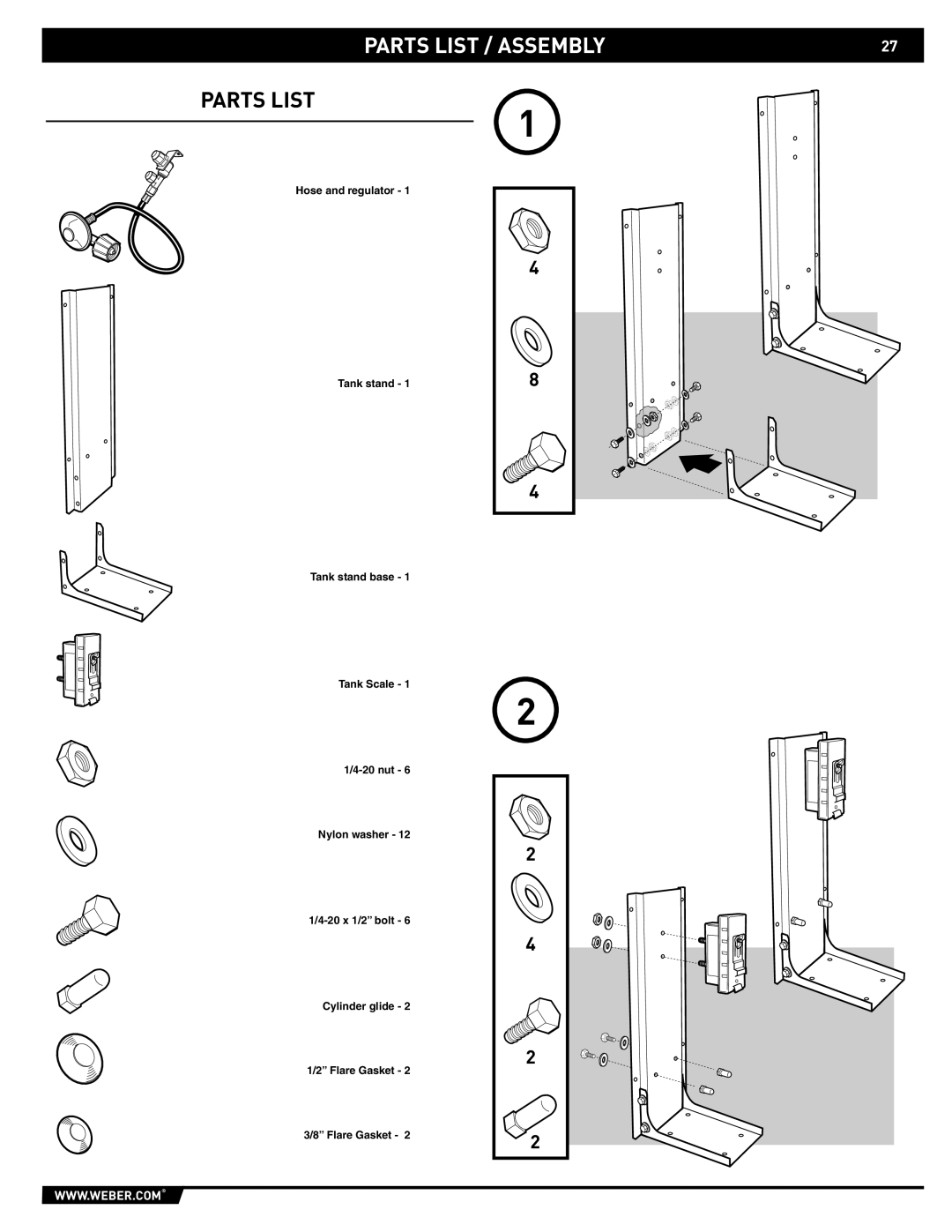 Weber S-460TM, S-660TM manual Parts List / Assembly 