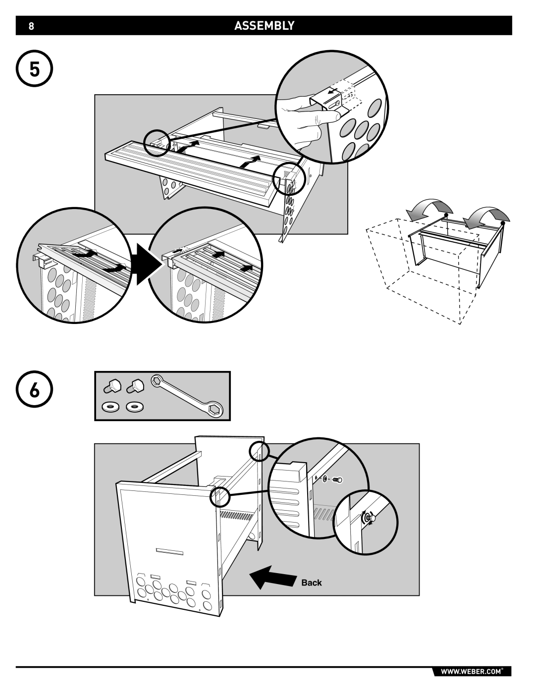 Weber S-660TM, S-460TM manual 8ASSEMBLY 