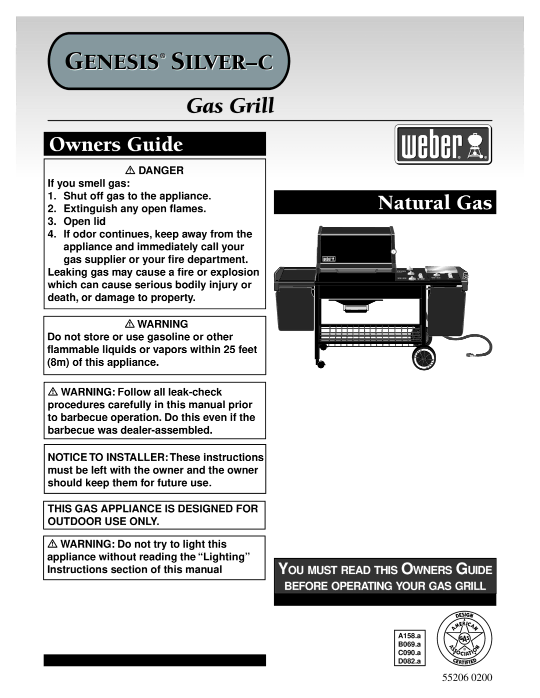 Weber Silver-C manual Gas Grill 