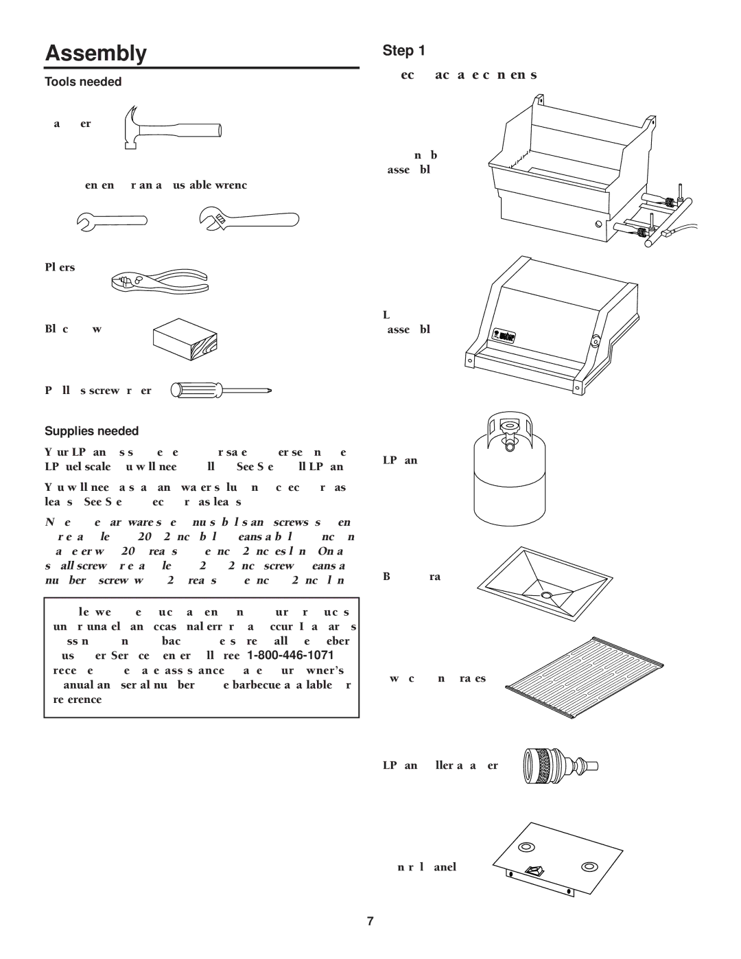 Weber SKYLINETM 520 owner manual Assembly, Step, Check package contents 