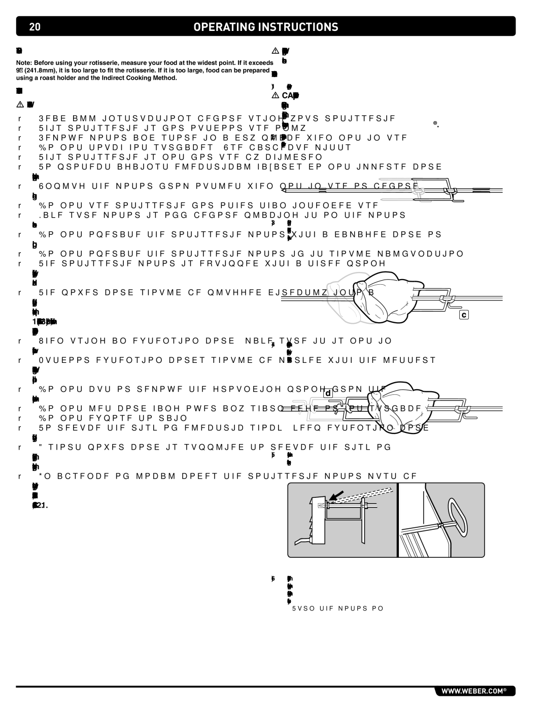 Weber SUMMIT GRILL CENTER, 294001 manual Operating Instructions 