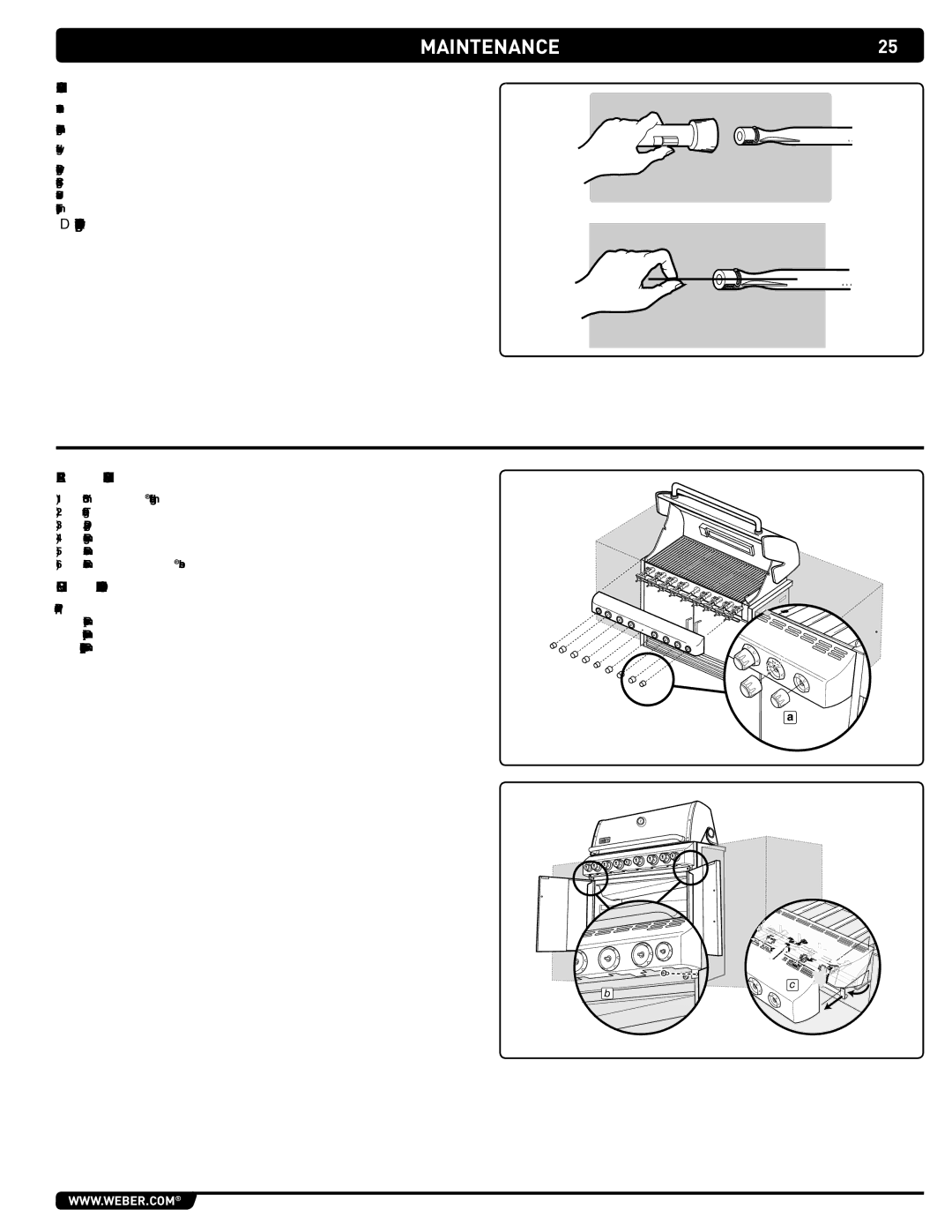 Weber 294001, SUMMIT GRILL CENTER manual Main Burner Cleaning Procedure, Replace Main Burners 