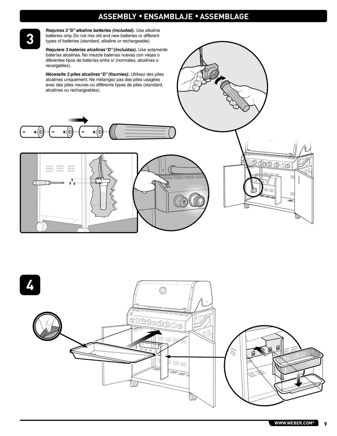 Weber 660- LP, Weber manual Assembly Ensamblaje Assemblage 