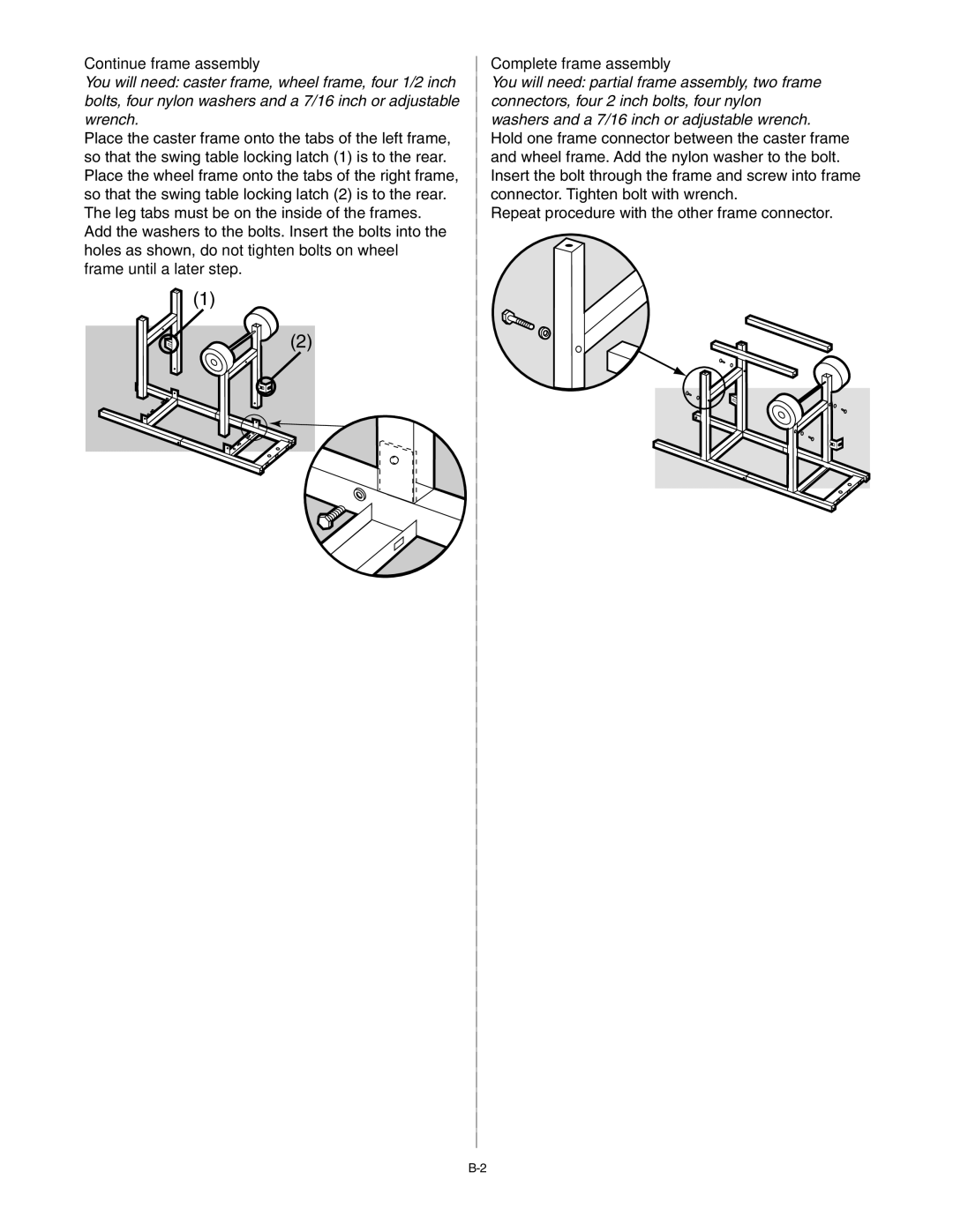 Weber C052.C, D001.e, B067.d, A100.d, Weber Genesis Silver B Gas Grill manual Continue frame assembly, Complete frame assembly 