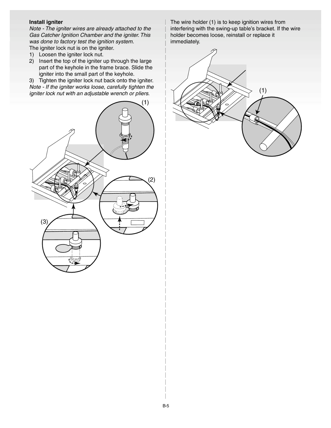 Weber D001.e, B067.d, C052.C, A100.d, Weber Genesis Silver B Gas Grill manual Install igniter 