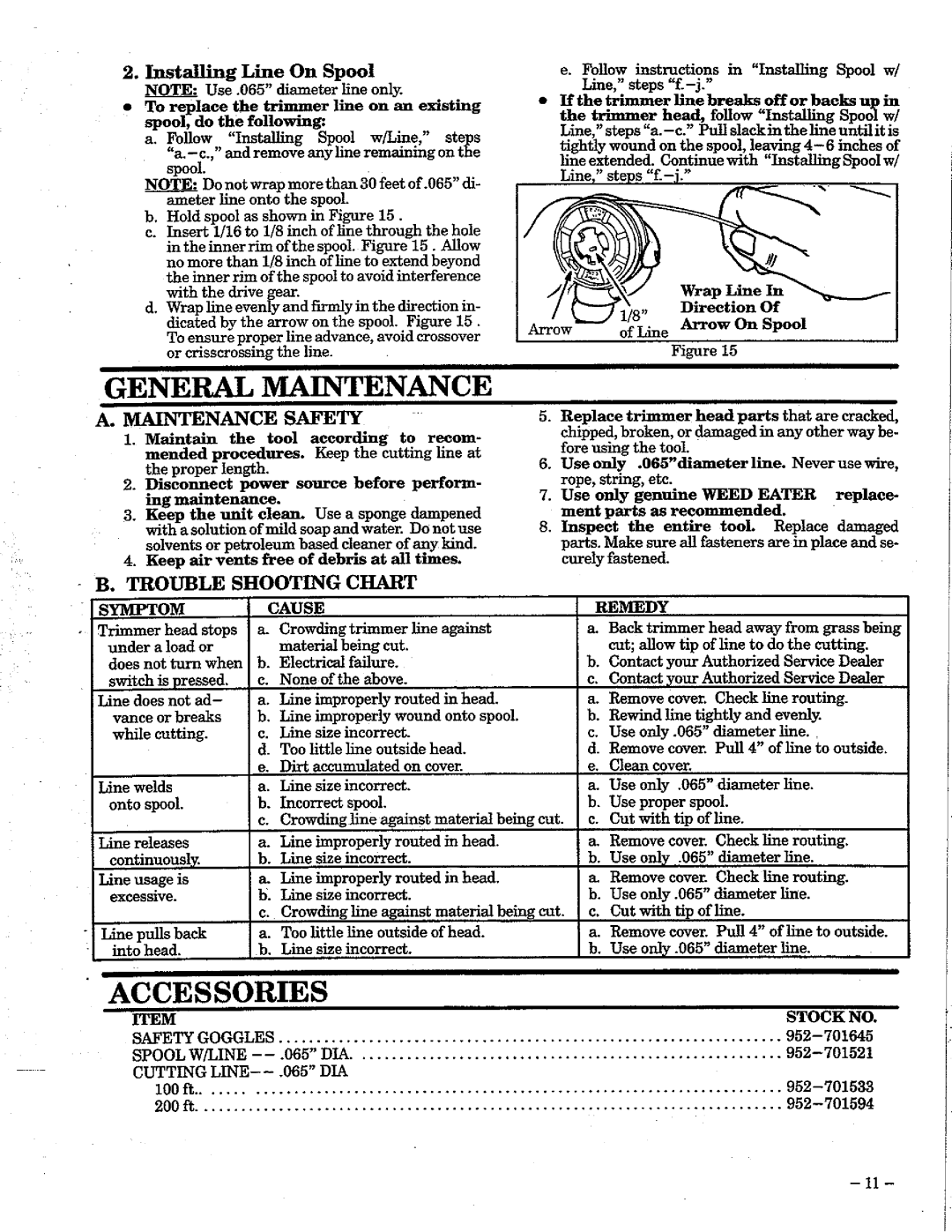 Weed Eater 1209 manual 