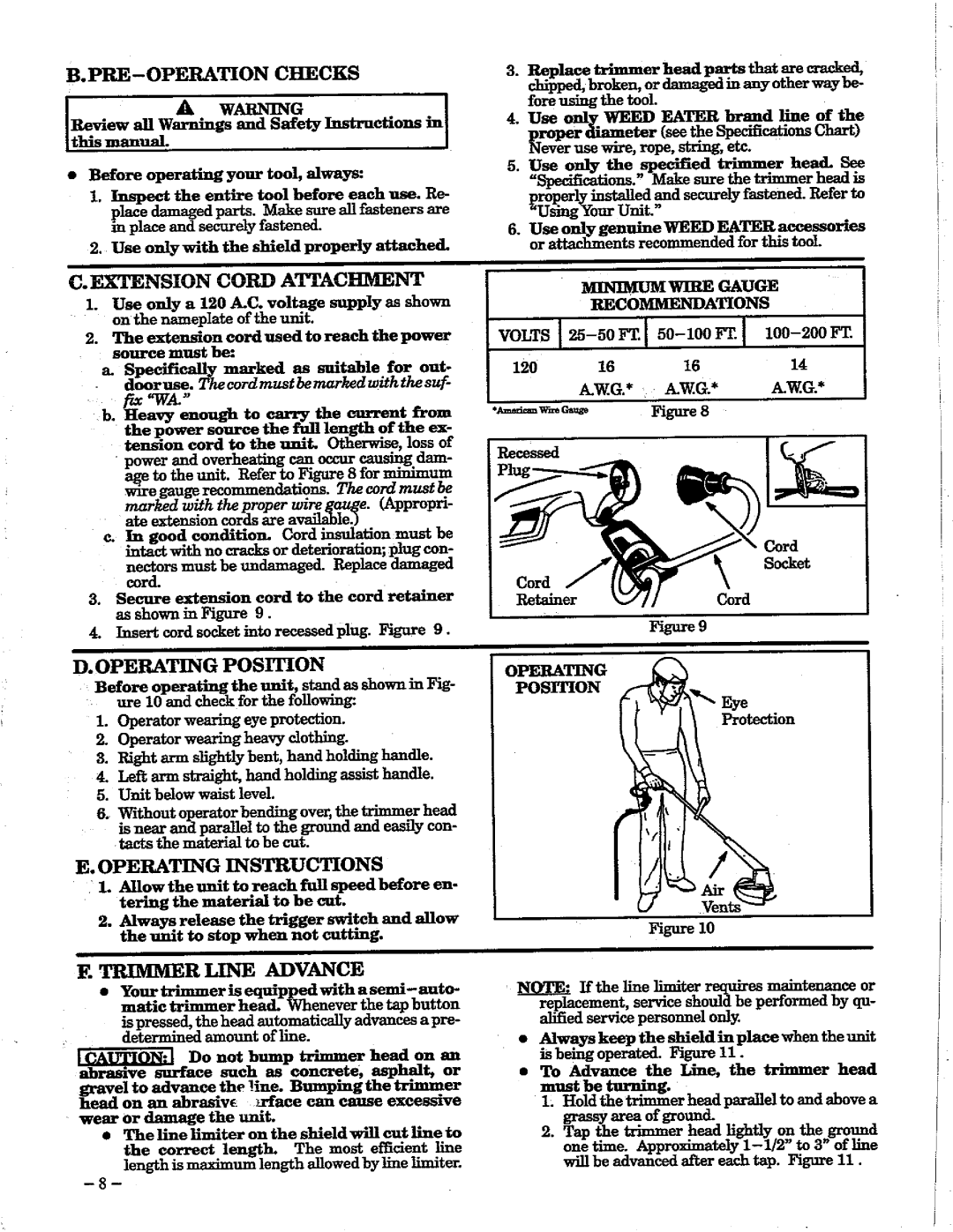 Weed Eater 1212 manual 