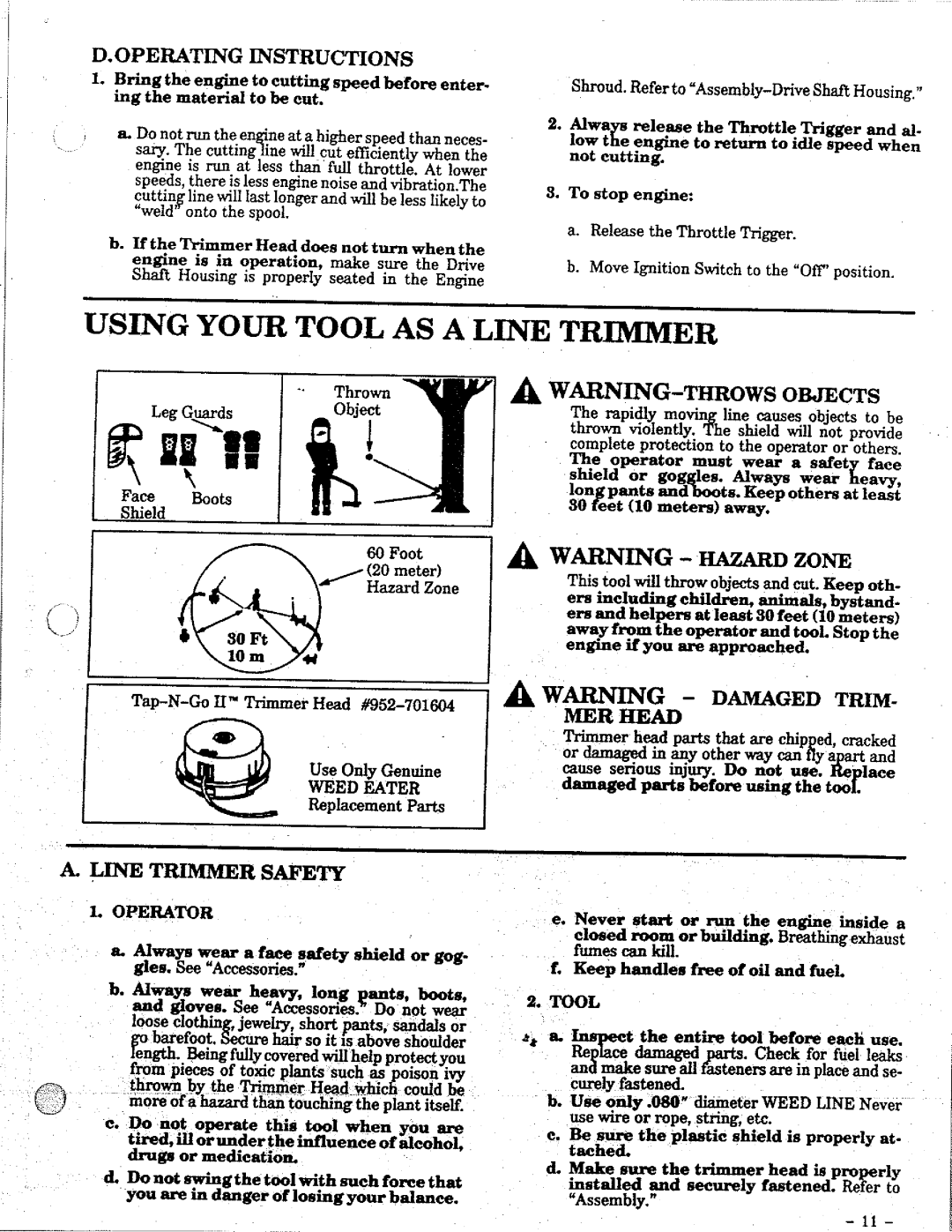 Weed Eater 17 manual 