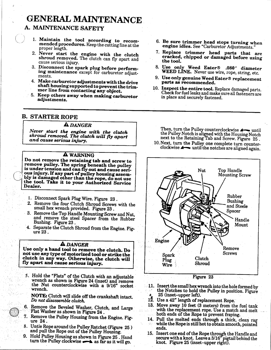 Weed Eater 17 manual 