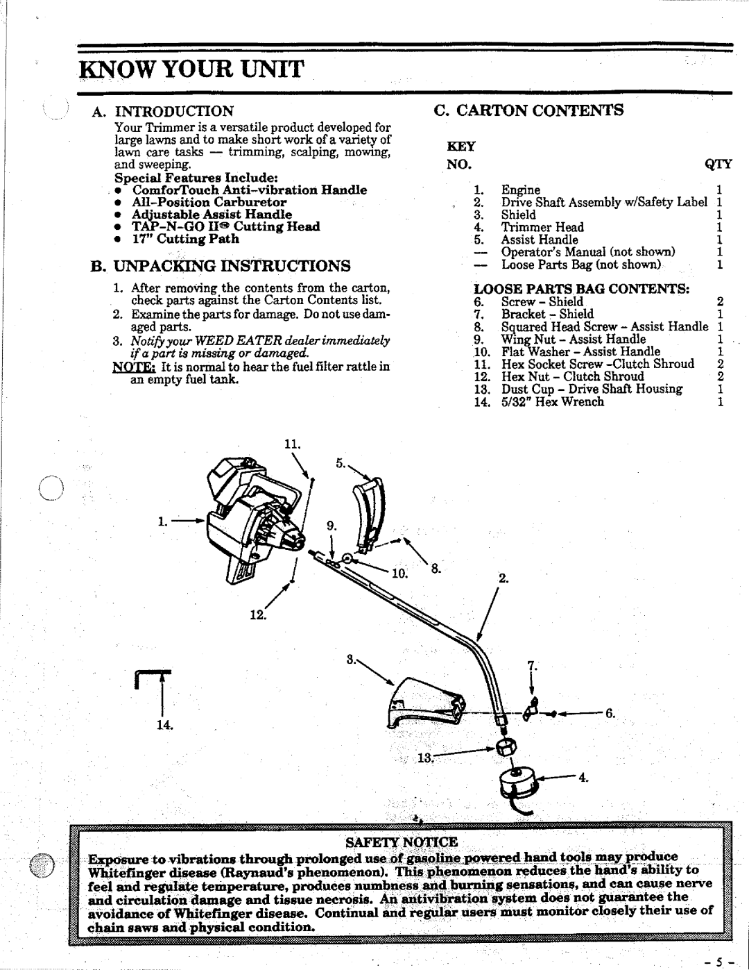 Weed Eater 17 manual 