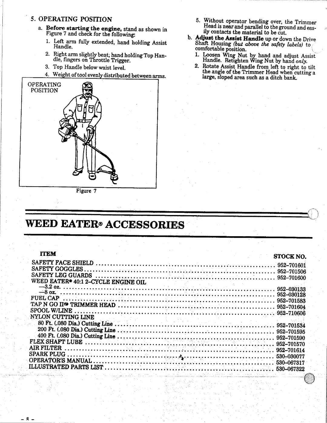 Weed Eater 17 manual 