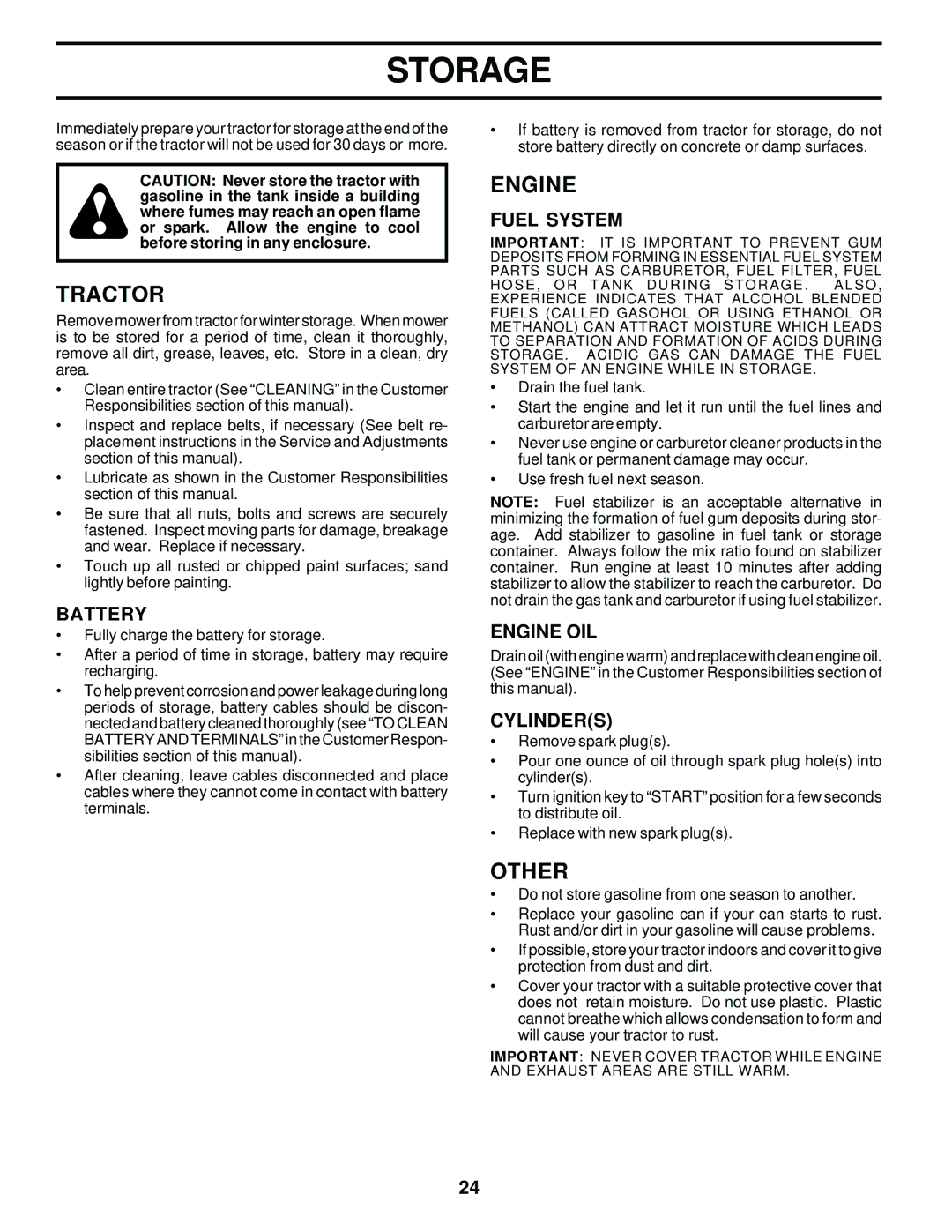 Weed Eater 171883 manual Storage, Other, Fuel System, Engine OIL, Cylinders 