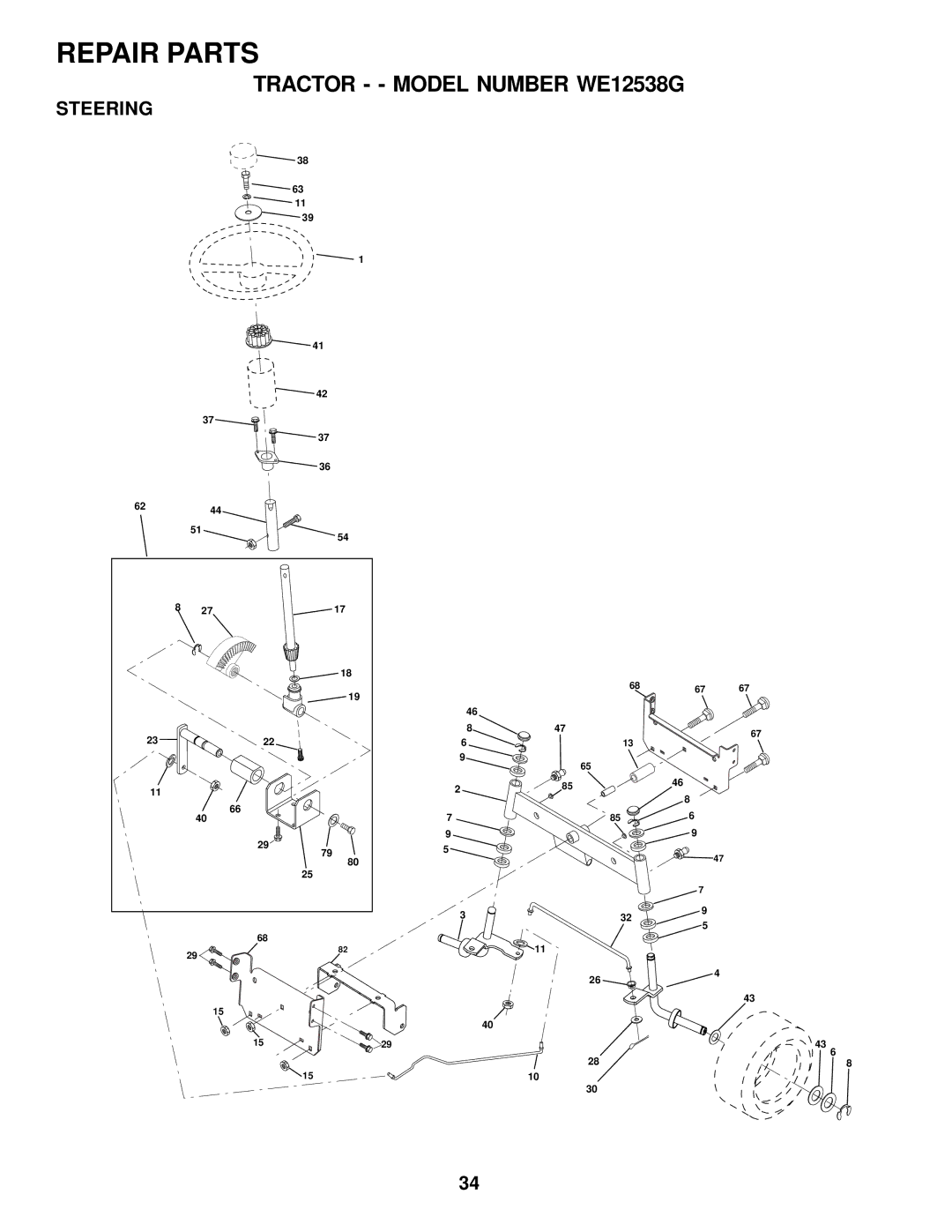 Weed Eater 171883 manual Steering 