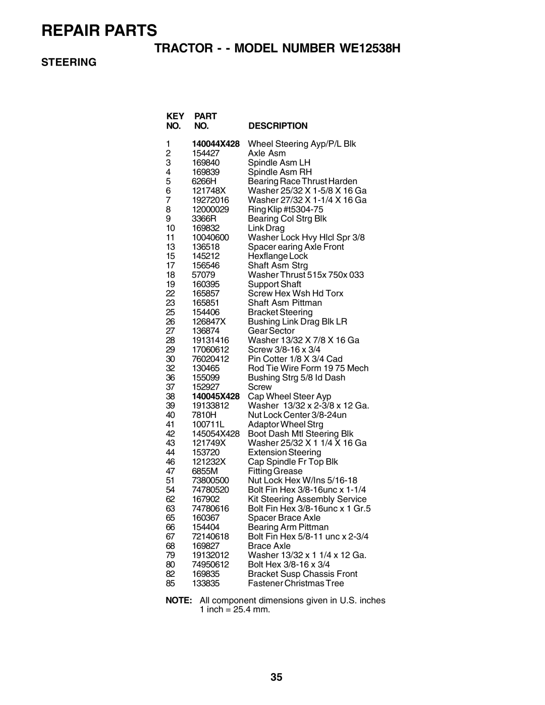 Weed Eater 176840 owner manual 140044X428, Axle Asm 