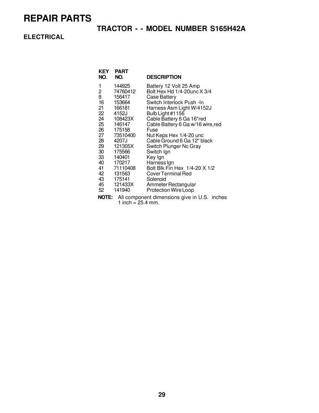 Weed Eater 177019 manual KEY Part Description 