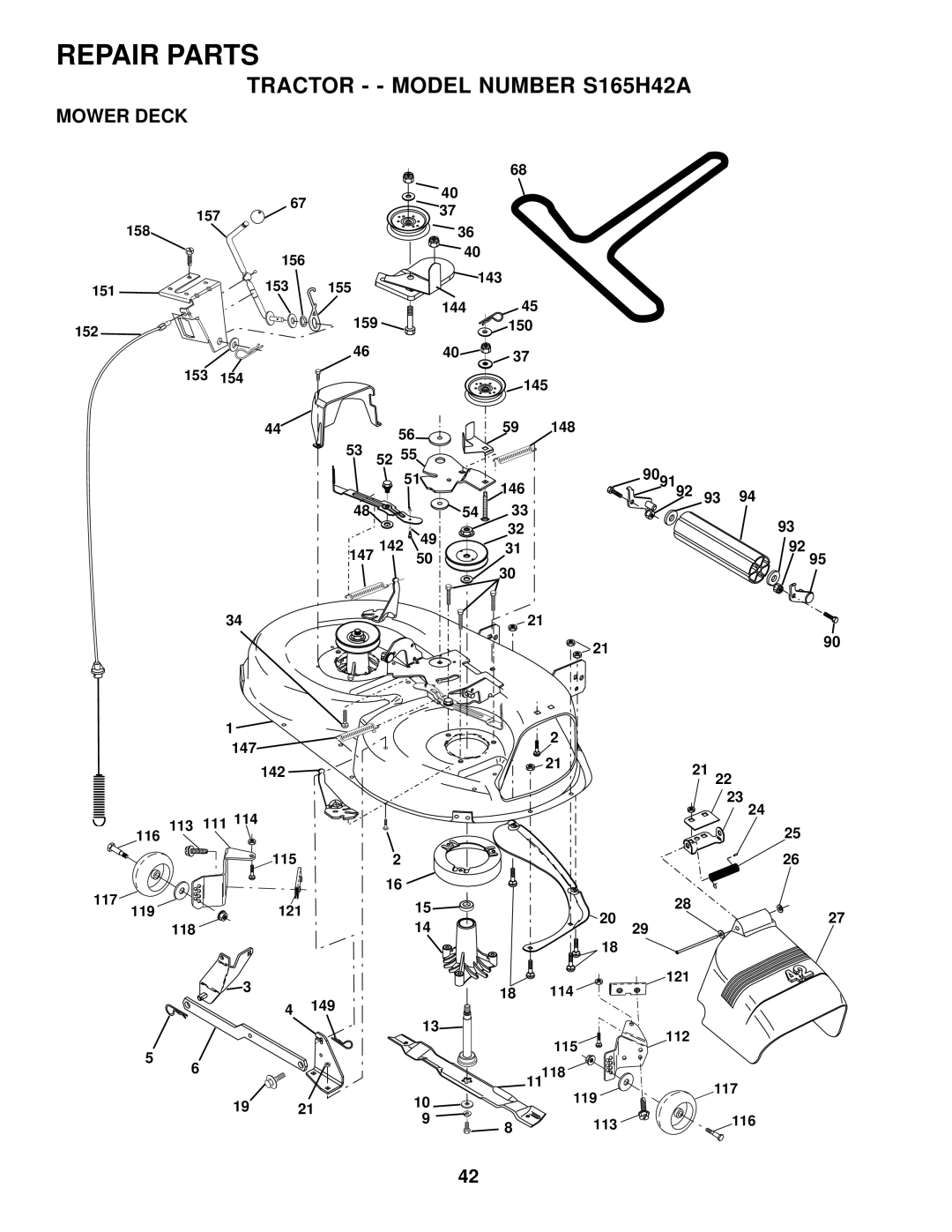 Weed Eater 177019 manual Mower Deck 