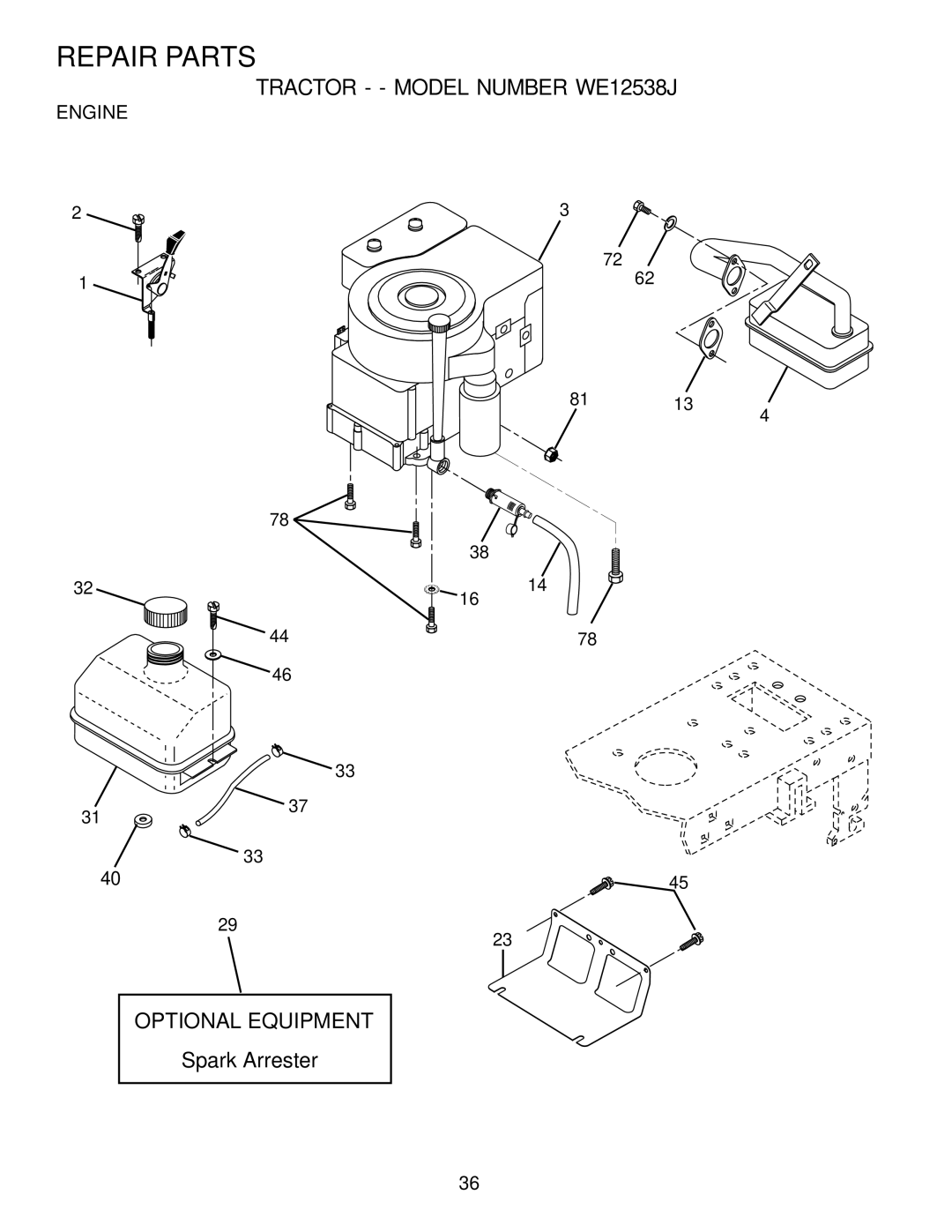 Weed Eater 178106 manual Optional Equipment 