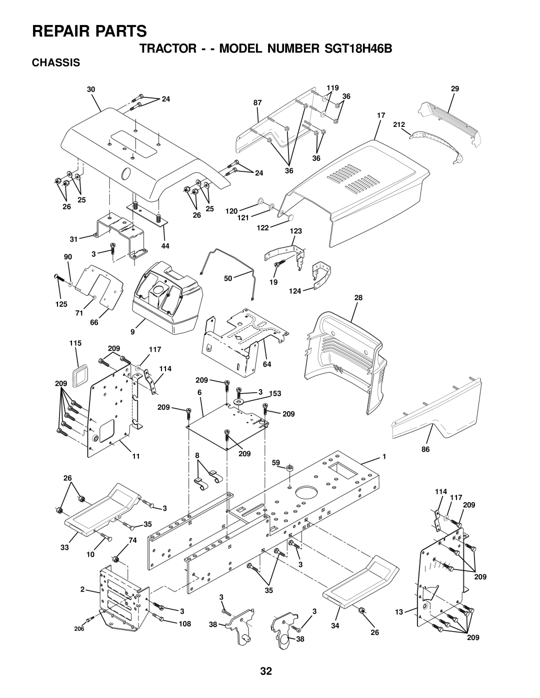 Weed Eater 178277 owner manual Chassis 