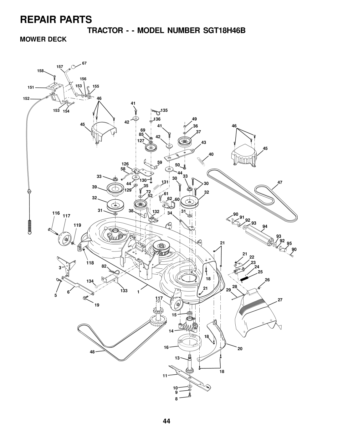 Weed Eater 178277 owner manual Mower Deck 