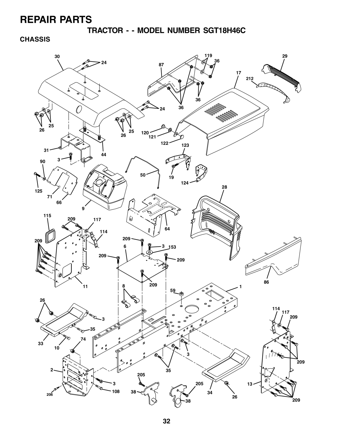 Weed Eater 178387 owner manual Chassis 